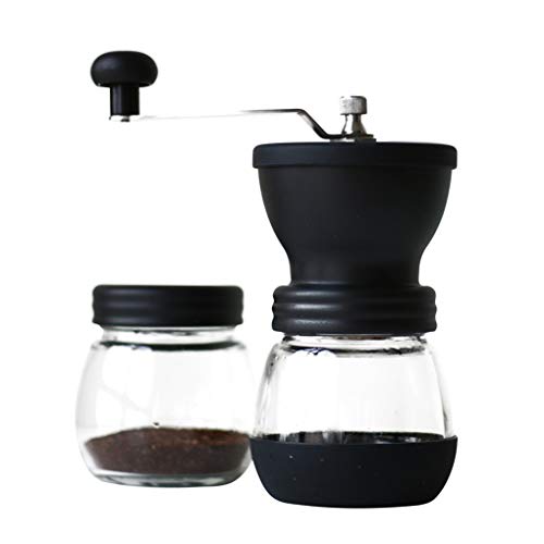Manual Molinillo De Café Premium Tosquedad Ajustable Cerámica Burr Pequeño Y Ligero Fácil De Limpiar Y Lavable con El Tanque Separado Sellado