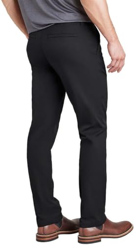 English Laundry Men Flat Front Chino Pants (Black, 40x30)