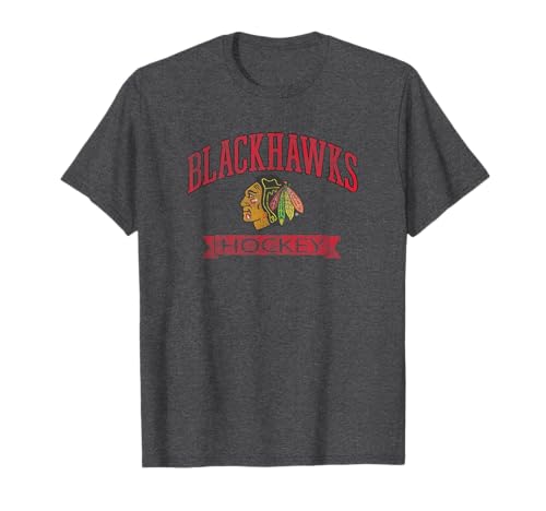 Chicago Blackhawks Vintage Hockey Dark Officially Licensed T-Shirt