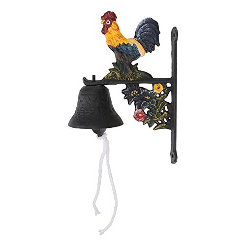 Cloche de porte en fonte coq YARNOW pour décoration extérieure