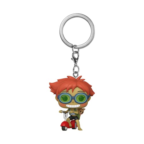 Funko POP! Keychain: CowboyBebop-Edward Wong Hau Pepelu Tivrusky IVOnScooterwith Ein - Cowboy Bebop - Collectable Vinyl Mini Figure Novelty Keyring - Stocking Filler - Gift Idea - Official Merchandise