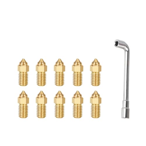 Buse laiton haute vitesse 0.8mm pour imprimante 3D 600 mm/s, kit de 10 buses