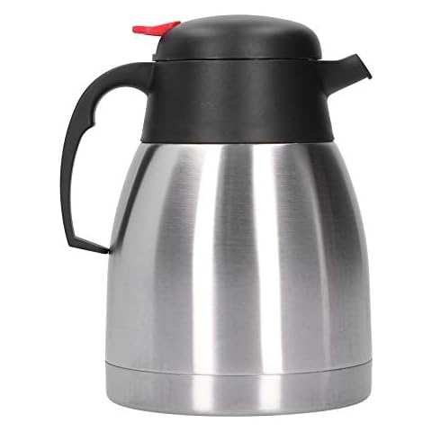 QiruIXinXi 1.2 Litre Vacuum Coffee Jug with Lid, Stainless Steel Leakproof Thermal Milk Tea Pot Insulated Pitcher Coffee Carafe Water Beverage Dispenser for Hot Cold Drinks Cover