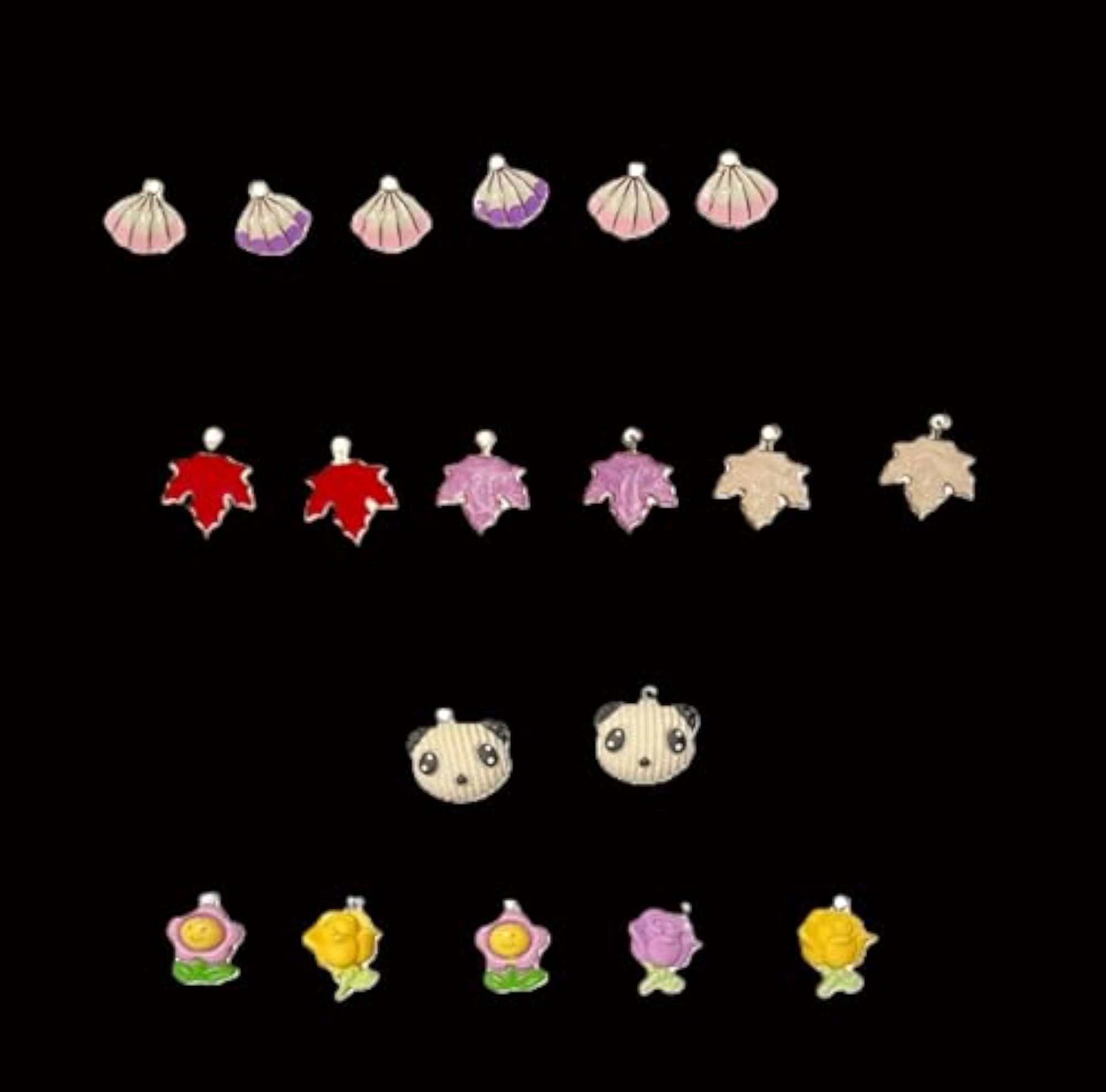 Mixed Charm Gold Plated Enamel Pendants for DIY Jewellery