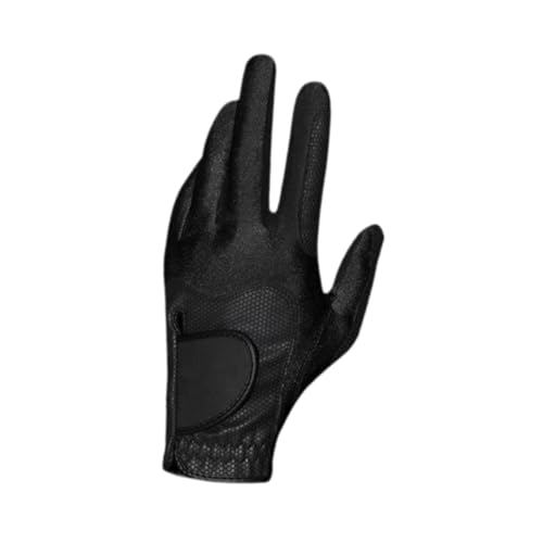 kowaku Left Hand Golf Glove, Lightweight Soft Professional Training Equipment Mitten Elastic Microfiber Comfortable for Golf Putting, Black