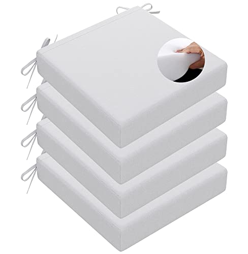 Patio Chair Cushion/Outdoor Seat Cushions,Indoor Kitchen Chair Cushions 4 Pack/Comfortable Dining Seat Cushion,Thick Durable And Washable Chair Pads For Dining Room Chair,Office Chair/16"X16"X2"Black #TOP12