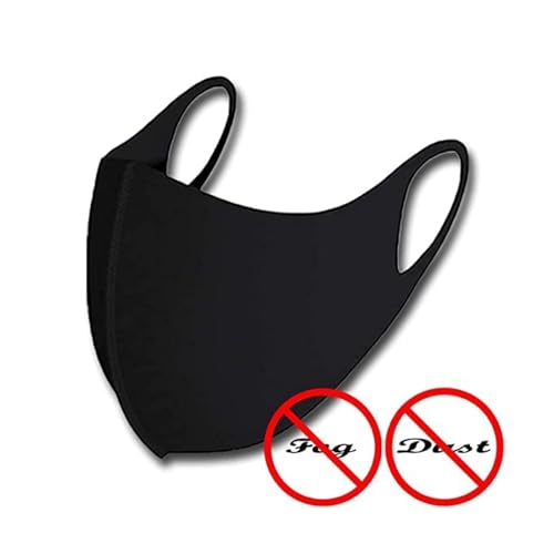 Image of Black Cotton Face Mask Reusable: Super Soft Washable Cover for Protection against Dust and Airborne Particles for Men /Women /Unisex Adults.