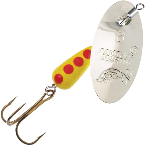 Panther Martin PMISR Inline Swivel Regular Spinners Fishing Lure Catches Trout, Muskie, Largemouth Bass, Crappie, Salmon, Steelhead and More.