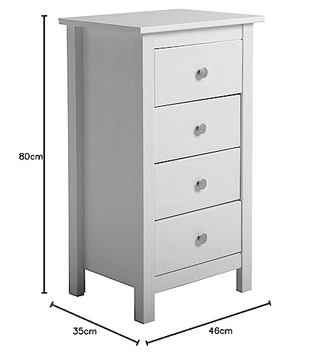 VS Venta-stock Cassettiera Berna Bianco con 4