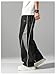 GORGLITTER Men's Baggy Wide Leg Sweatpants Casual Y2k High Waisted Color Block Hip Hop Fashion Track Pants Black Large