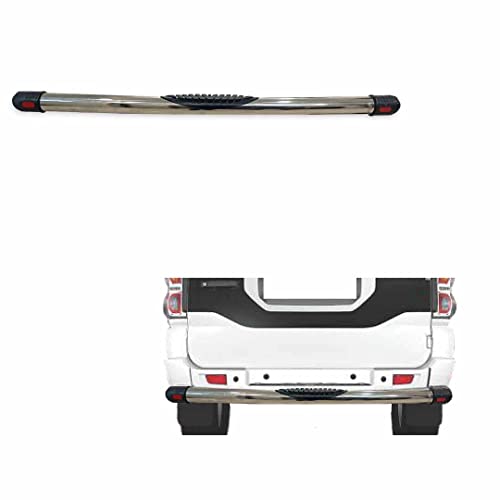 Image of Stainless Steel High Gloss Safety Rear Bumper Protector for Scorpio 2014