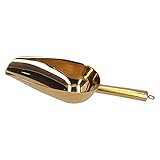 Eisschaufel Edelstahl Eisschaufel, Lebensmittelschaufelbarei Eisschaufel Lebensmittel Schaufel Mehl Schaufel Küchenzubehör für Bar, 7,2-8,6 Unzen Gold (4) (3 Größe)
