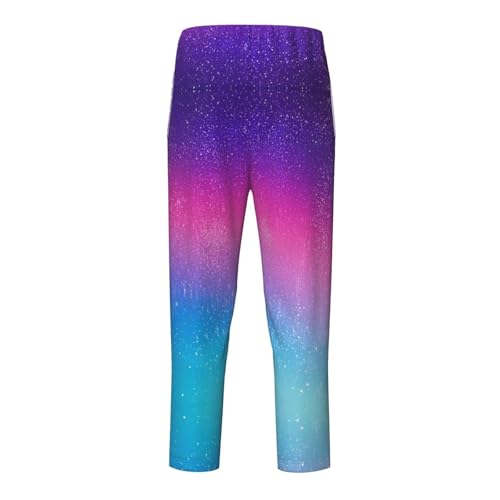 Pajama Pants Pajama Bottoms with Elastic Waistband Sleepwear Lounge PantsGradient Glitter2