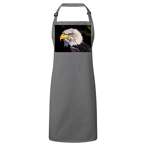 Tablier cuisine tête aigle pygargue USA imprimé oiseau de proie