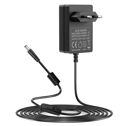 12V DC Netzteil für Yamaha Keyboard Netzteil, AC/DC 12V Adapter Kompatibel mit PSR DGX YPG YPT DD EZ P Digitalpiano, PA130 PA150 YPG-235 YPT-230 YPT-400 Netzkabel