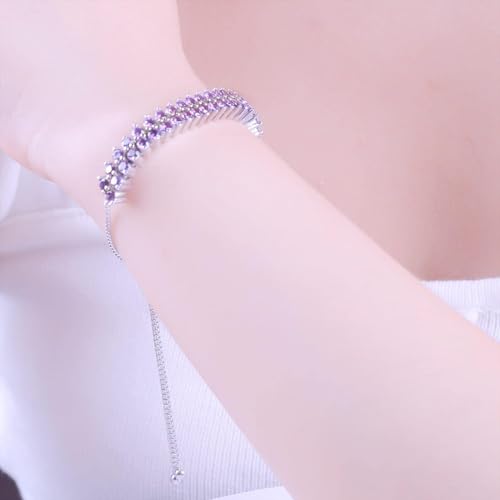 Bracelet améthyste argent 925, le parfait cadeau pour femmes d'exception - 5