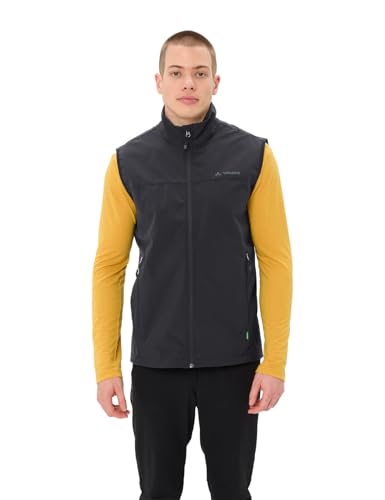 VAUDE Men's Hurricane Vest III, 100 % winddicht, atmungsaktiv und wasserabweisend, black, L