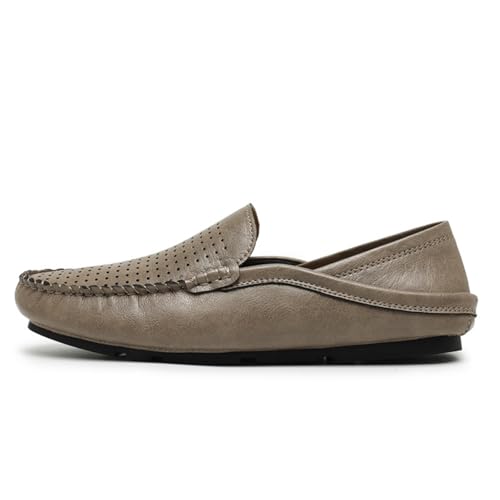 Men's Genuine Leather Penny Loafers Slip-On Shoes Low Profile Sole for Daily Commute Casual Wear Driving Walking3