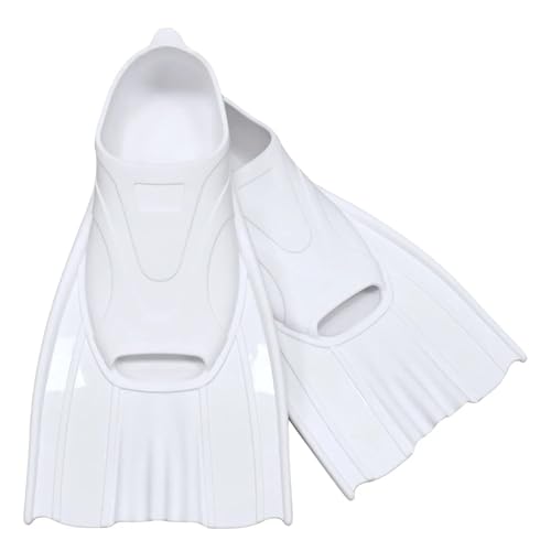 �V���m�[�P�����O�p�t�B�� Silicone Swimming Fins Diving Training Swim Shoes �����\�ȃ_�C�r���O�p�t�B��(WHITE,S(37-38))