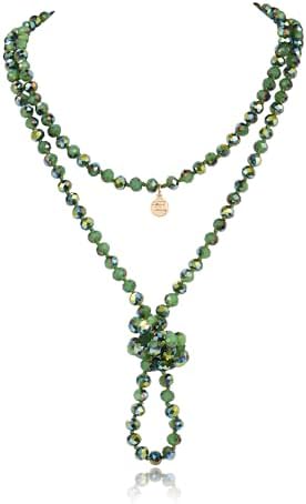 'Firstmeet Fashion Beads Rope Knot Long Beaded Necklace Versatile 60'' Strand Costume Jewelry for Women and Men'