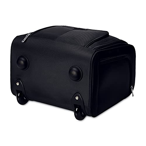 Amazon Basics Underseat Carry-On Rolling Travel Luggage Bag with Wheels, 14 Inches, Black