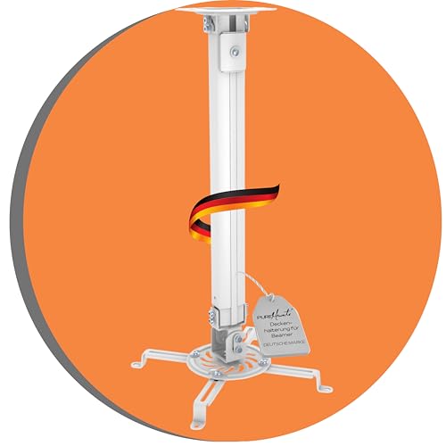 Soporte de techo para proyector PureMounts, inclinable: -15 ° a + 15 °, giratorio: 360 °, distancia de techo: 545-900 mm, capacidad de carga: máx. 13,5 kg, área de montaje universal: 54-320 mm,