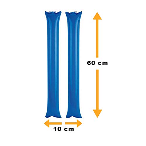 FUN FAN LINE - 60 Pairs Bam Bam Thunder Sticks. Noise Makers for Sporting Events. Boom Sticks for Cheerleading. Noise Sticks for Stadium or Parties. (Yellow)