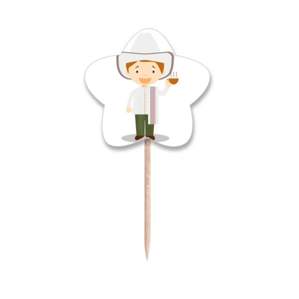 Picks cupcake Colombie cartoon pour éviter un buffet triste sans relief