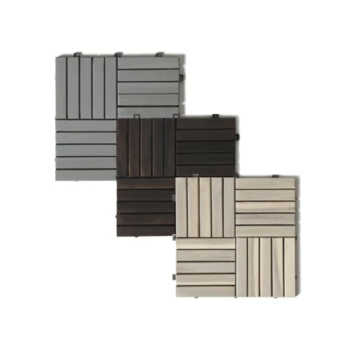 iWerk® – Musterpaket Akazie | Holzfliese Akazie 30 x 30 cm Bodenfliese | Echtholzfliesen mit Klick-System | Holzfliesen zum Ausprobieren für Zuhause