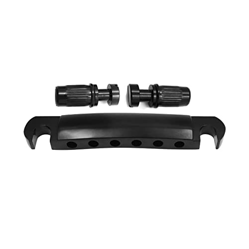 ROZILO Electric Guitar Tune-O-Matic Tailpiece Wrap Around Bridge Tailpiece for Les Paul LP Junior Black