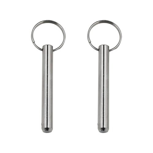 Meckparts 2Pcs Long Quick Release Pin Diameter 3/8(9.5mm) Usable Length 2.4(61mm) Overall Length 3(76mm) Full 316 Stainless Steel Marine Hardware Bimini Top Pin