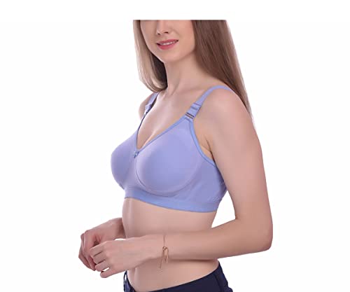 Image of Viral Girl Women's Wire-Free Cotton Hosiery Bra | Non-Padded, Full Coverage, Adjustable Straps | Soft Comfortable Innerwear with Hook & Eye Closure for Everyday Use