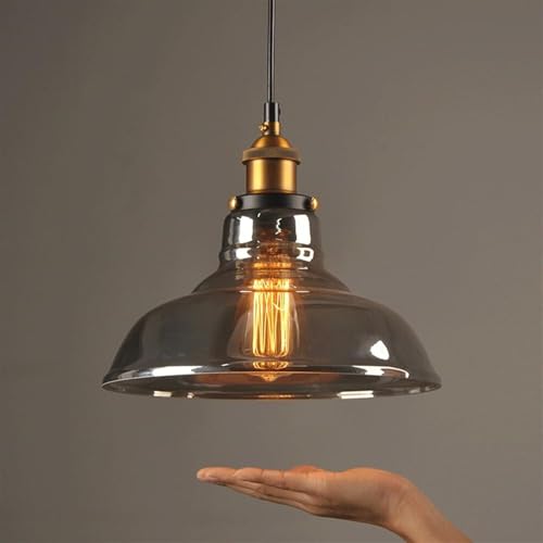 Suspension en verre style industriel nordique et douille E27 chic