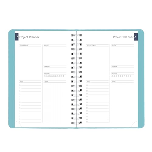 Blueline® Essential Academic Daily/Monthly Planner, August 2026 to July 2027, Twin-Wire Binding, Soft Vicuana Cover, 8" x 5", Blue (CA201F.02) by BLUELINE - Image 4