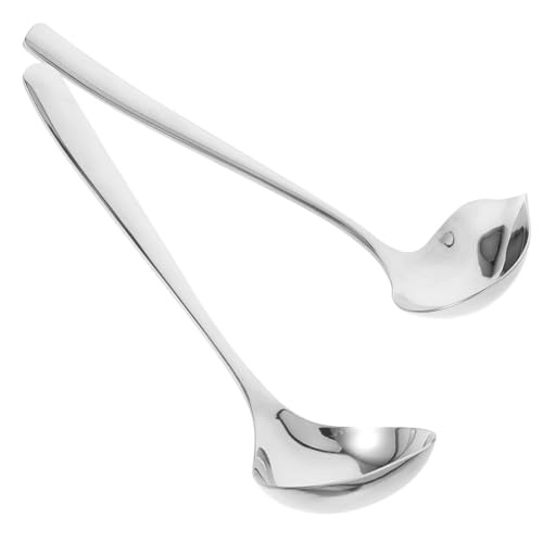 CLISPEED Cucharas de Salsa Inoxidable Boquilla para Verter Preciso Resistentes y Aptas para Lavavajillas Utensilios Multifunción para Cocina y Restaurante