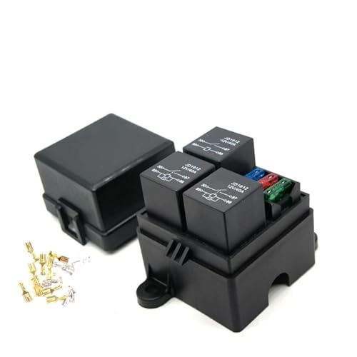 Support porte-relais 12V 40A avec circuit 3 voies pour fusible à lame auto
