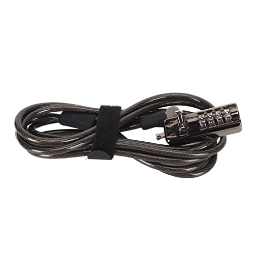Candado de seguridad para portátil con código de 4 dígitos y cable anticorte ajustable 5