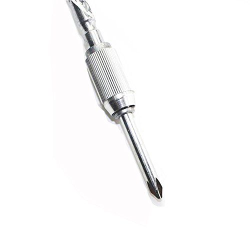 Gaetooely 260MM Spiral Screw Driver Hand Pressing Ratchet Screwdriver with Slotted and Phillips Screwdriver Bits