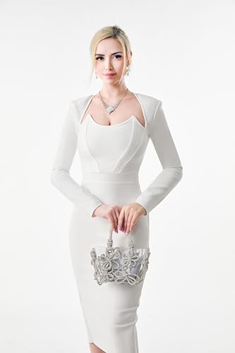 Bolso transparente de PVC con brillo para mujer miniatura 3