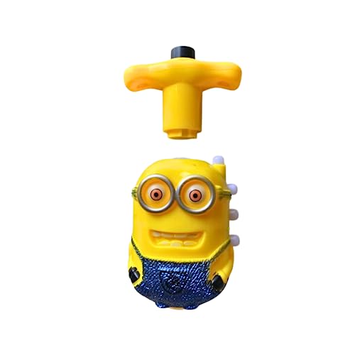 Image of BELOXY Minion Spinning Top Magic Latto Toy Flashing Plastic Magic Lattoo Top with LED Lights Music Non-Toxic Safe Attractive Toy Laser Toys Kids (Multicolor) (Minion Spinning Top 02)