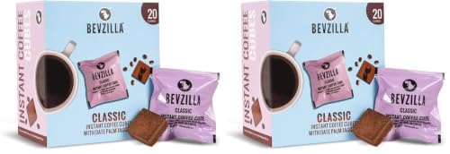 Image of Bevzilla 20 Classic Instant Coffee Cubes | Made with Date Palm Jaggery & Arabica Beans | No Refined Sugar | Classic Strong Bold Flavour| Coffee Premix with Real Ingredients| Enjoy Hot & Cold