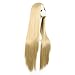 MapofBeauty 40 Inch/100 cm Fashion Straight Long Costume Anime Cosplay Anime Wig (Mixed Golden)