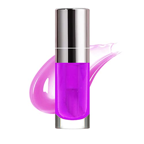 Nvleptap Lip Gloss Oil, Lip Tint Lip Stain Lip Glow Oil Moisturizing Plumping Lip Tint Stain High Shine Lip Balm Liquid Lipstick For Girls Women - 12 Lavender Purple #TOP23