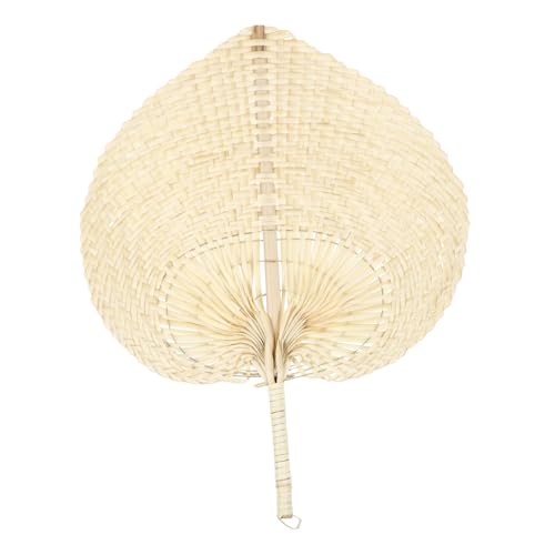 Cabilock Abanico Natural de Palma Mano Ventilador Decorativo para Verano Ligero y Resistente para Fiestas y Regalos