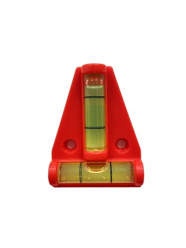 SoSupplies Mini Red Spirit Level 2 Way Mini Caravan Levelling Aid Indicator Small T Shaped Bubble Levelling Tool for On-The-go Measuring