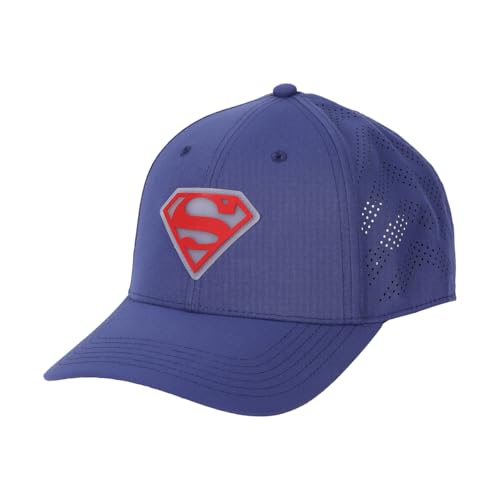 Bioworld Superman Rubber Badge Logo Blue Structured Baseball Cap