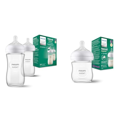 Biberon en verre à Réponse Naturelle Avent 120ml : la pureté du verre borosilicaté sans BPA