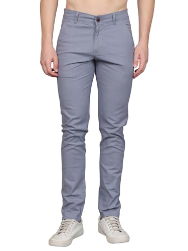 Image of Majestic Man Premium Cotton Slub Slim Fit Comfortable Solid Stylish Trousers