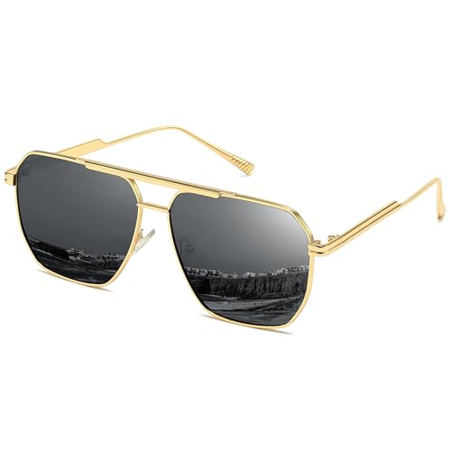 Polarized Trendy Sunglasses Womens, Suitable for All Face Shapes and 0utfits, UV400 Protection