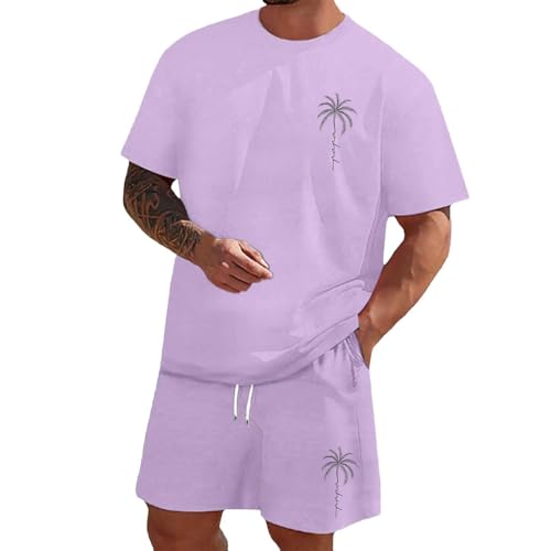 Ensemble short homme pour promenade et vacances en tissu léger au design tendance